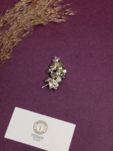Purple Peony Pearl Spray Brooch