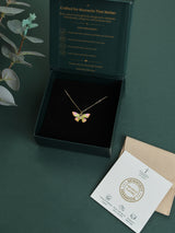 Multicolour Butterfly Pendant Necklace - TOSSIDO