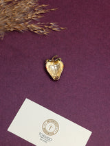 Maroon Enamel Strawberry Brooch