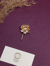 Red & Pink Hydrangea Stem Brooch