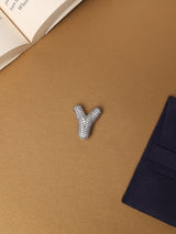 Silver Initial Y Slider Pendant