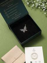 Black Enamel Butterfly Pendant