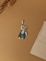 Green Teddy Bear Pendant