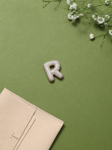 Gold Initial R Slider Pendant
