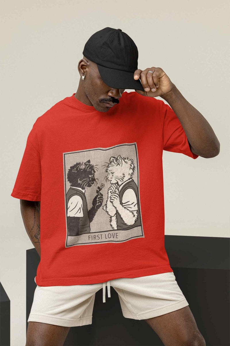 First Love Oversized Tee - TOSSIDO