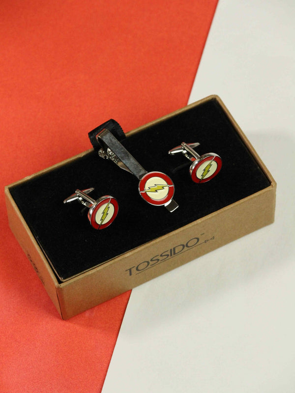 Flash Cufflinks & Tie clip Set - TOSSIDO