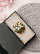Floral Basket Brooch - TOSSIDO