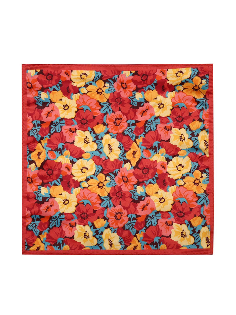 Floral Printed Necktie & Pocket Square Giftset - TOSSIDO