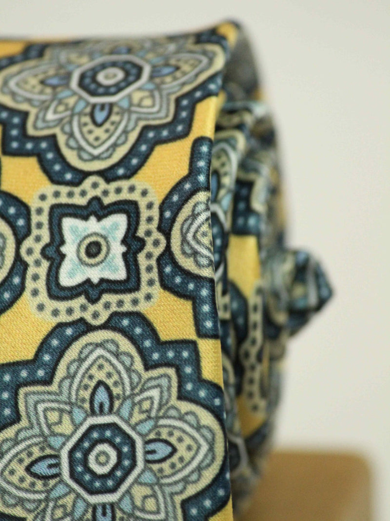 Floral Yellow Printed Necktie - TOSSIDO