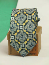 Floral Yellow Printed Necktie - TOSSIDO
