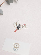 Flying Crane Pearl Brooch - TOSSIDO