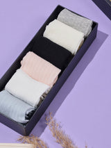 Frill Cuff Ribbed Socks – Pack of 6 - TOSSIDO