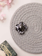 Fuchsia Bloom Crystal Flower Brooch - TOSSIDO