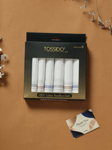 Gentle White Fabric Cotton Handkerchief Set - TOSSIDO