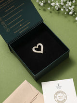 Gold Baguette Open Heart Pendant - TOSSIDO