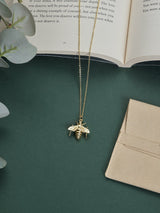 Gold Bee Pendant Necklace - TOSSIDO