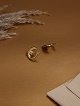 Gold Dolphin Stud Earrings - TOSSIDO