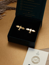 Gold Dove Stud Earrings - TOSSIDO