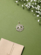 Gold Evil Eye Lash Pendant