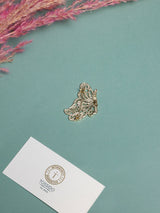 Gold Filigree Butterfly Brooch