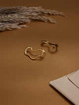 Gold Freeform Wave Earrings - TOSSIDO