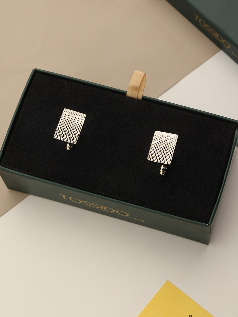 Gold Geometric Cufflinks - TOSSIDO