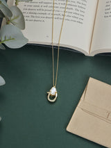 Gold Hamsa Charm Lock Pendant Necklace - TOSSIDO