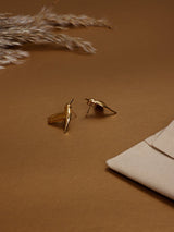 Gold Hummingbird Stud Earrings - TOSSIDO