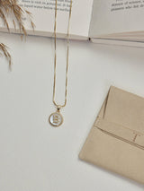 Gold Initial B Pendant Necklace - TOSSIDO