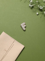 Gold Initial F Slider Pendant - TOSSIDO