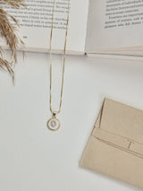 Gold Initial O Pendant Necklace