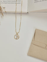 Gold Initial P Pendant Necklace - TOSSIDO
