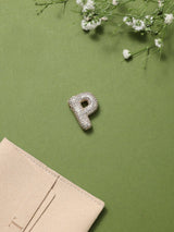 Gold Initial P Slider Pendant - TOSSIDO