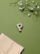 Gold Initial P Slider Pendant - TOSSIDO