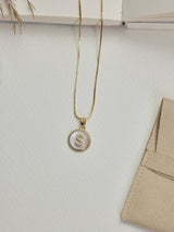 Gold Initial S Pendant Necklace - TOSSIDO