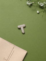 Gold Initial T Slider Pendant - TOSSIDO