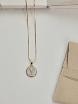 Gold Initial Y Pendant Necklace - TOSSIDO