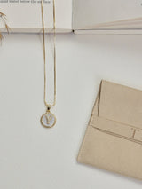 Gold Initial Y Pendant Necklace - TOSSIDO