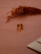 Gold Leaf Band Adjustable Ring