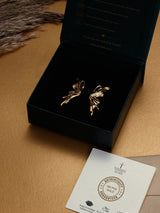Gold Molten Wing Earrings - TOSSIDO
