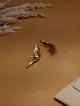 Gold Molten Wing Earrings - TOSSIDO