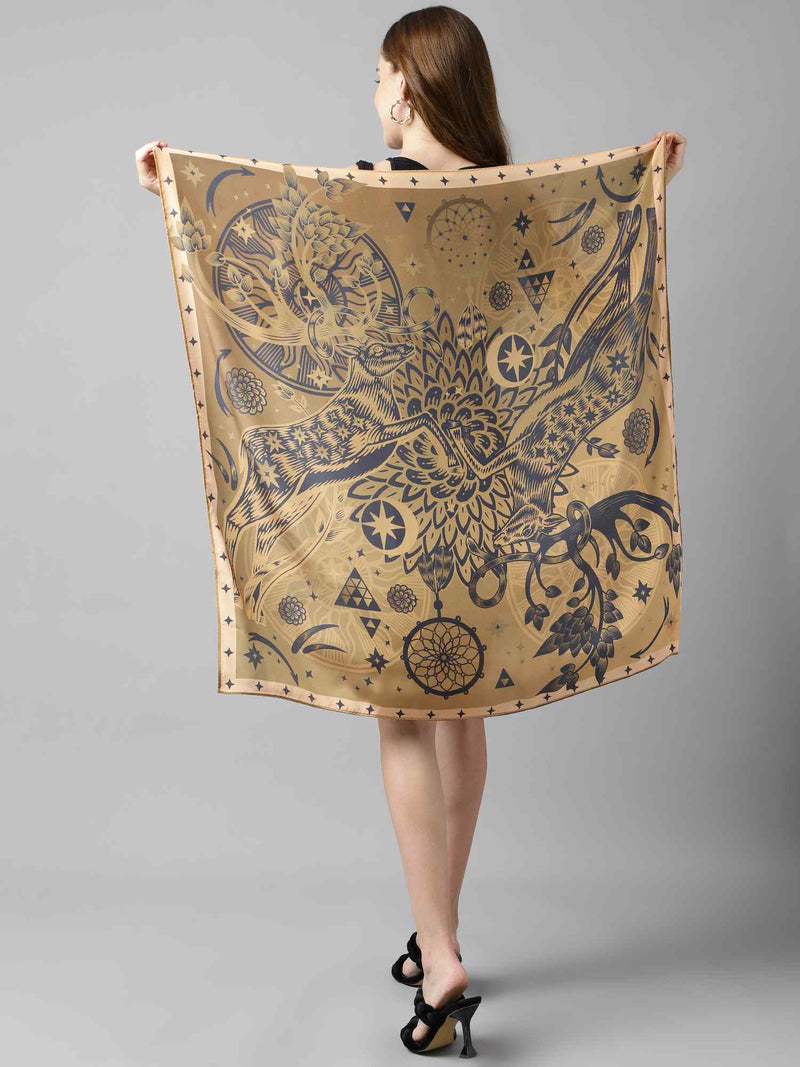 Gold Novelty Scarf & Scarf Bag Set - TOSSIDO