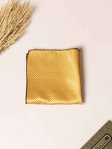 Gold Paisley Jacquard Pocket Square - TOSSIDO