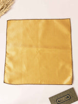 Gold Paisley Jacquard Pocket Square - TOSSIDO