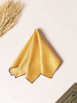 Gold Paisley Jacquard Pocket Square - TOSSIDO