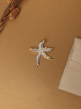 Gold Pearl Starfish Pendant