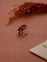 Gold Ridged Scallop Shell Adjustable Ring
