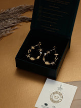 Gold Seashore Charm Hoop Earrings - TOSSIDO