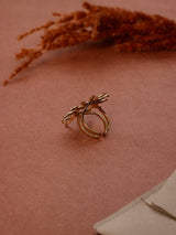 Gold Spiral Sun Adjustable Ring - TOSSIDO