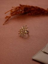 Gold Spiral Sun Adjustable Ring - TOSSIDO
